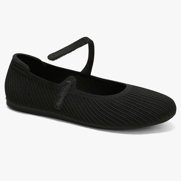 Super Comfy Ballet Flats Mary Jane Shoe with Adjustable Strap and Washable Knit - Picture 2 of 2